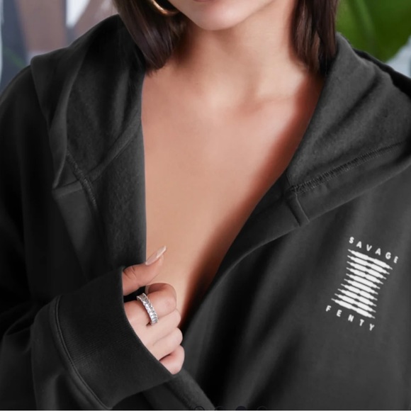 🆕Savage X Fenty Darknight Grey Short Robe - Size: XS/S - Picture 5 of 12